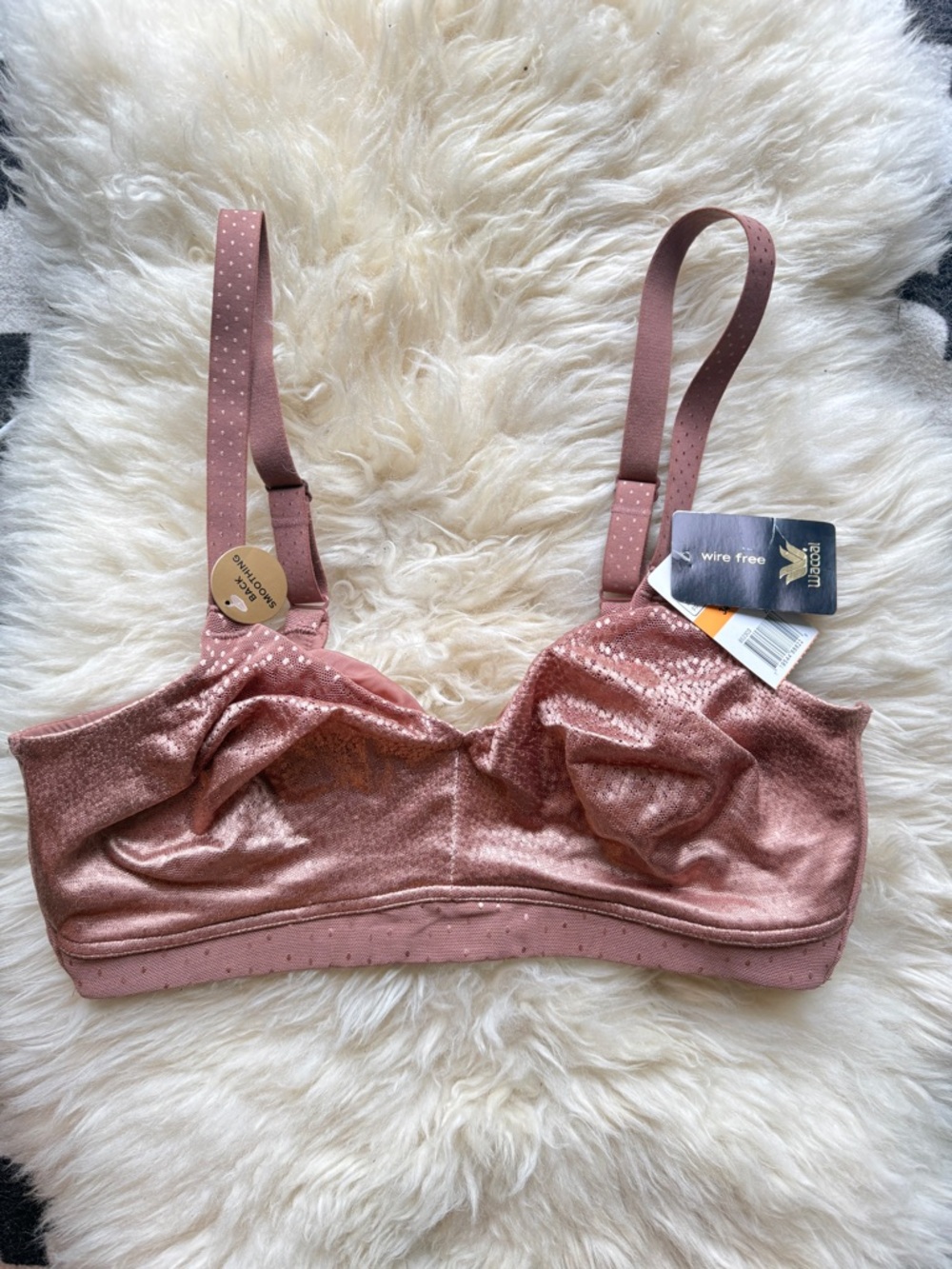 Wacoal NWT Back Appeal Wire-Free Bra in Pink Bronze - 34DD